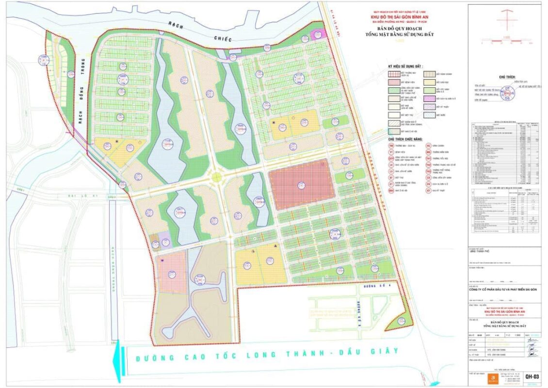 Bản đồ quy hoạch dự án The Global City, tên pháp lý KĐT Sài Gòn Bình An